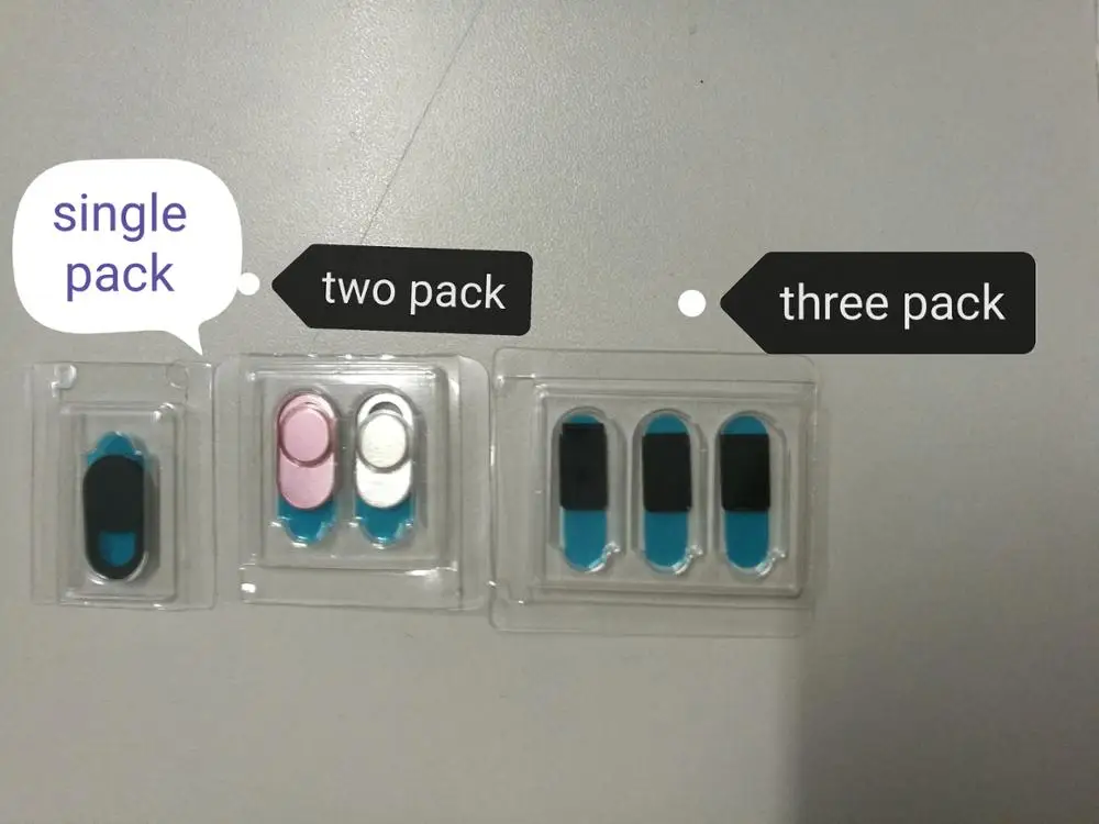 Set of 3pcs Silver Metal privacy protector Webcam Cover for phone and laptop /protect your privacy