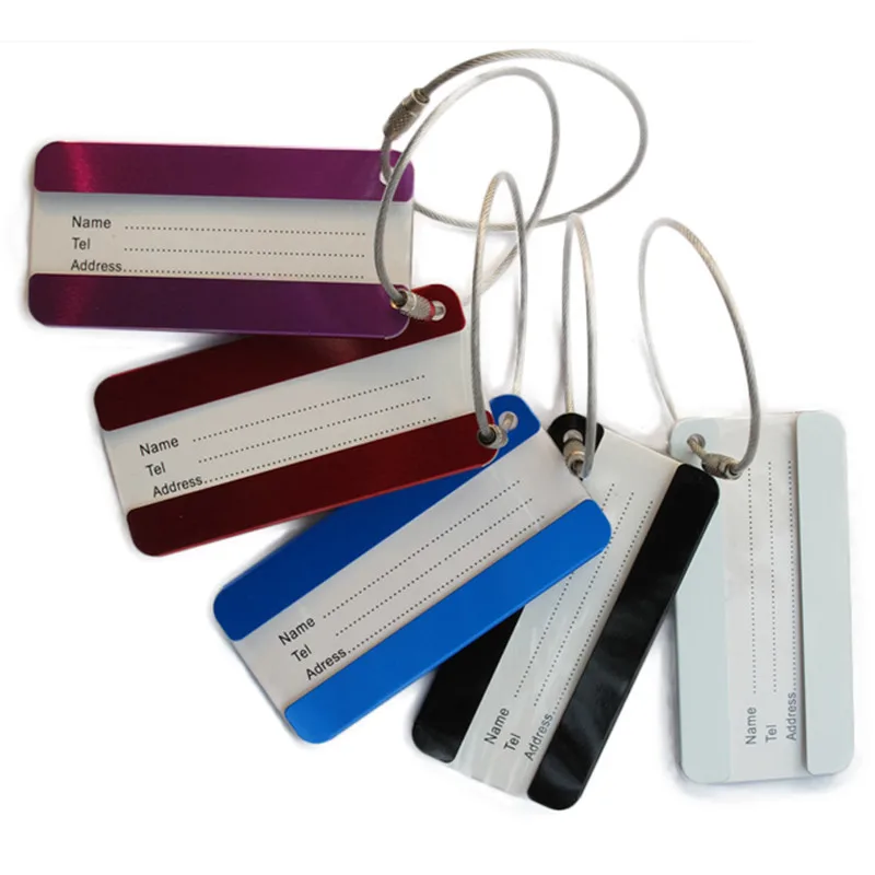 metal luggage tags aluminum