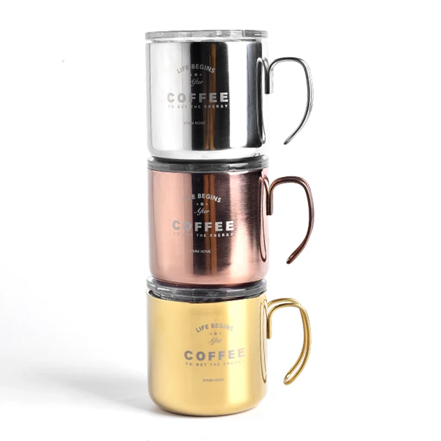 

Custom logo double walled insulated stainless steel beer mug with lid