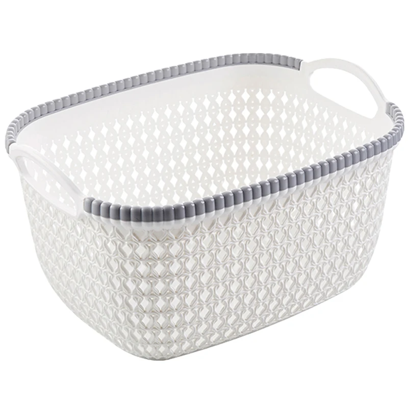 

Best price custom plastic strap woven basket plastic organizer basket
