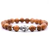 2018 New Arrival Elastic Wood Bead Bracelets Men Bracelet