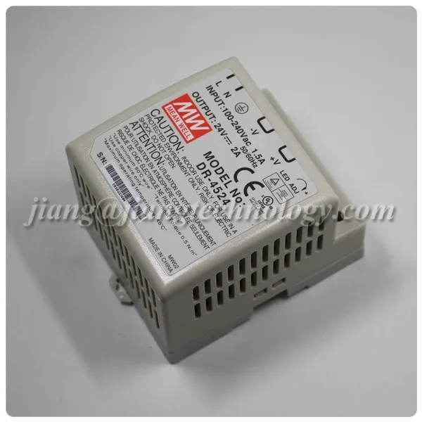 Dr-4524 Din Rail Single Output Power Supply Meanwell 45w 24v 2a Power ...