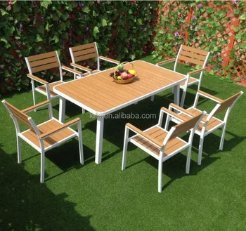 Outdoor Poly Wood Garden Table Set - Buy Garden Set,Dining Table Set