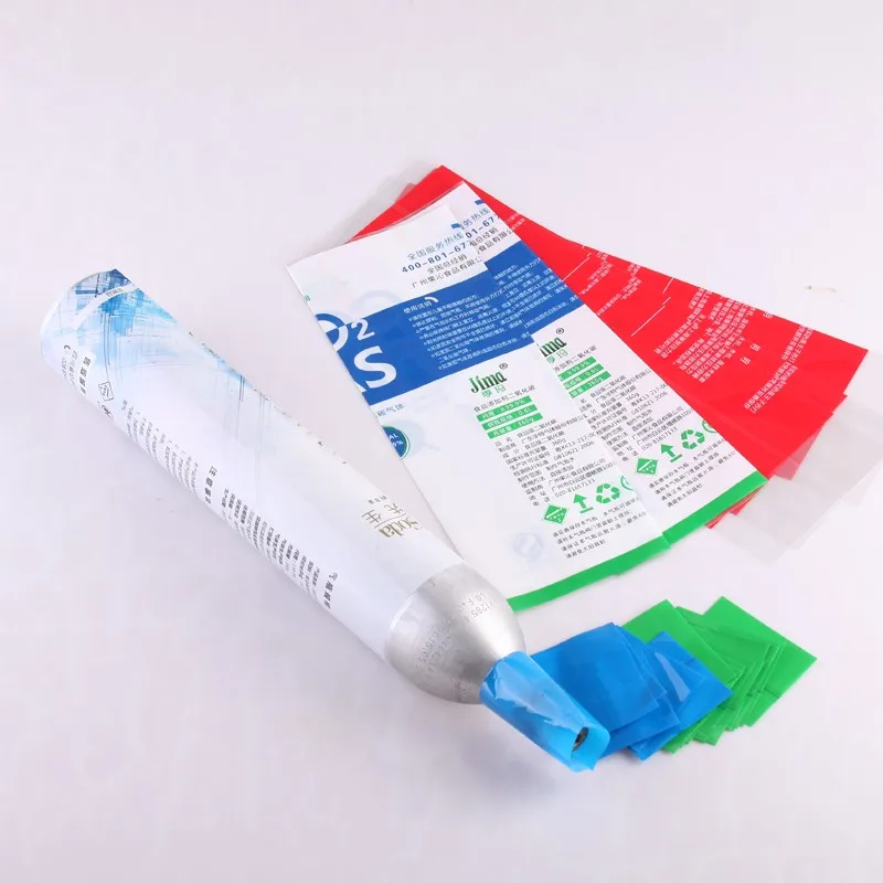 Custom Printed Heat Shrink Labels For Co2 Cylinders Can Be Packaged