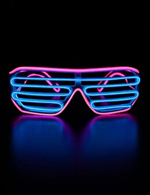 Buy Wholesale China Novelty Party Sunglasses Neon Colour Slotted Shutter  Shades Glasses & Shutter Shades at USD 0.5