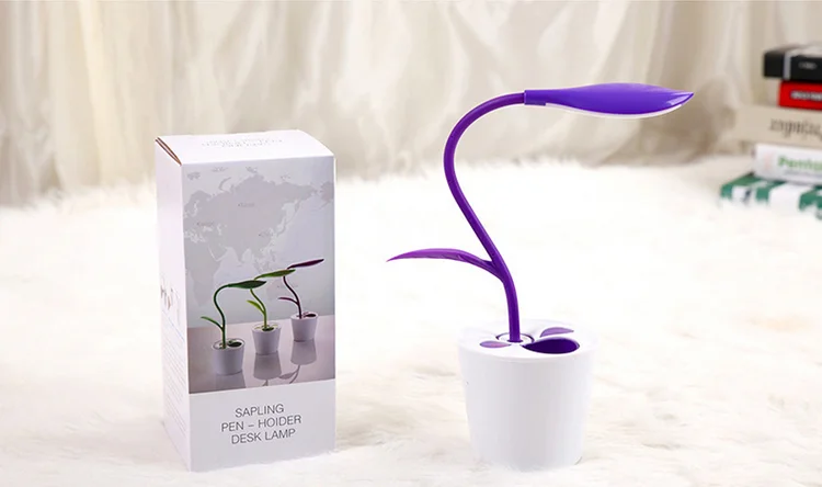 sapling pen holder desk lamp