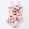 Wholesale printed european children swimwear one piece swimsuit for baby girl