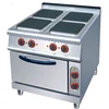 Electric 4 Hot-plate Cooker with Oven(square) for hotel kitchen equipment