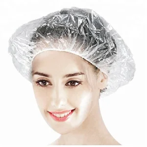 Customized Hotel Bathroom Baby Hair Bath Large Elastic Waterproof EVA PEVA PE HDPE Plastic Disposable Shower Cap for Women & Men