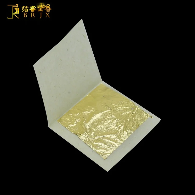 
2020 top quality 24k pure gold foil genuine edible gold leaf for food decoration 