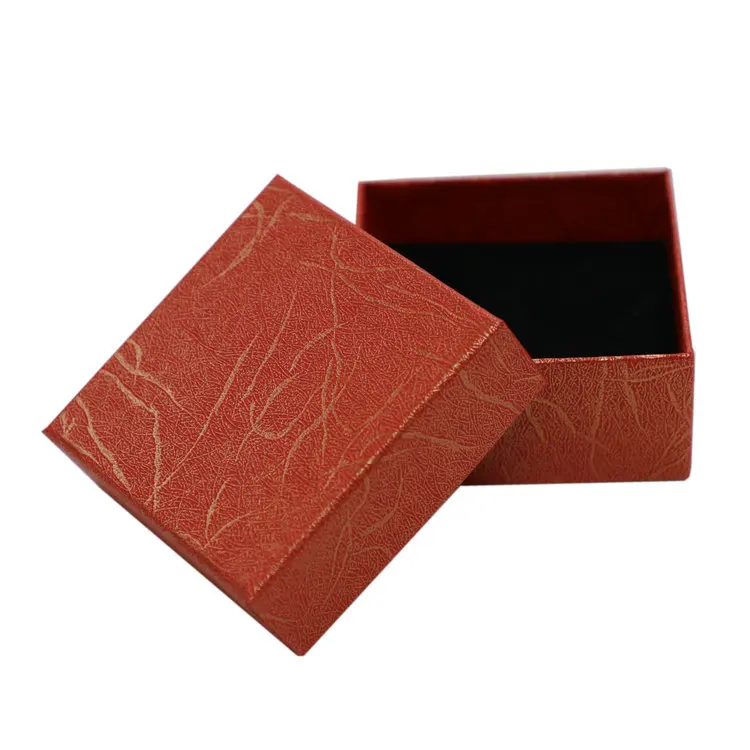 

Chinese manufacturer Logo custom wholesale luxury red eco friendly ring gift box for jewellery, Many color vailable
