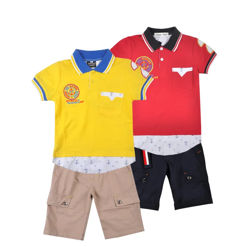 Baby Outdoor Clothing Cotton Wear For Summer Kids Boy Short Sleeve Suit
