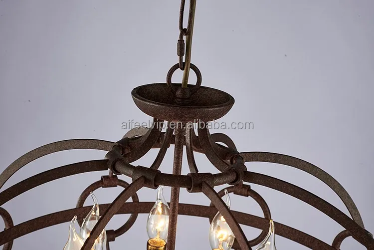 
Vintage industrial camino round drum circular lantern led pendant light chandelier for living room 