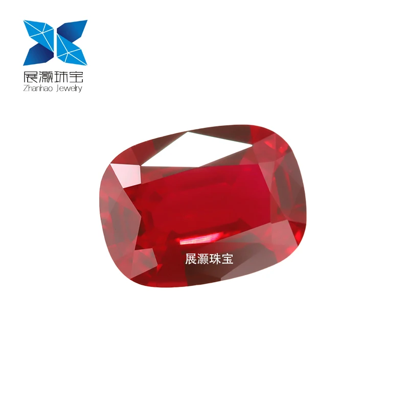 

Zhanhao Jewelry Excellent Quality Ruby stones Rectangle Cushion Cut 6.5x5 mm, Red