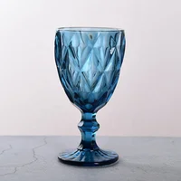 

Vintage Blue colored stem wine goblets wholesale