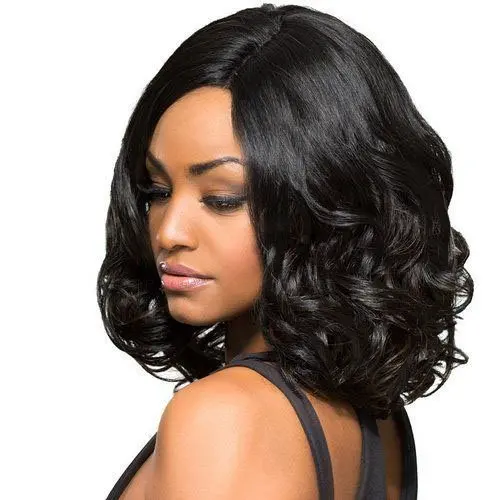 Overnight Delivery Lace Wigs Middle Part Human hair Lace Front Wig Short Curly Bob Lace Front Wigs For African American