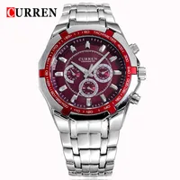 

CURREN 8084 Mens Business Watches Original Brand Full Steel Wrist Watches Big Eight Corners Face Japan Movement Quartz