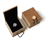 

Custom coffee luxury jewellery gift packaging storage box wholesale customised small ring jewellery travel packing box