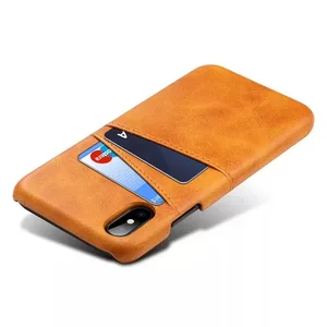 iPhone X PU Leather Phone Case Dual Card Slots