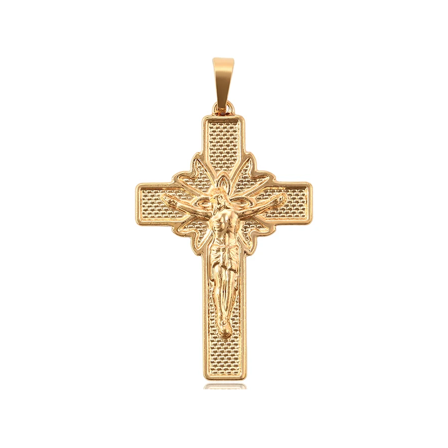 

34153Xuping trendy charm Christmas jewelry classic gold plated Cross pendant