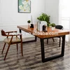 pine wood rectangle antique metal frame wood top bar table modern rectangle solid ash wood coffee table with metal legs