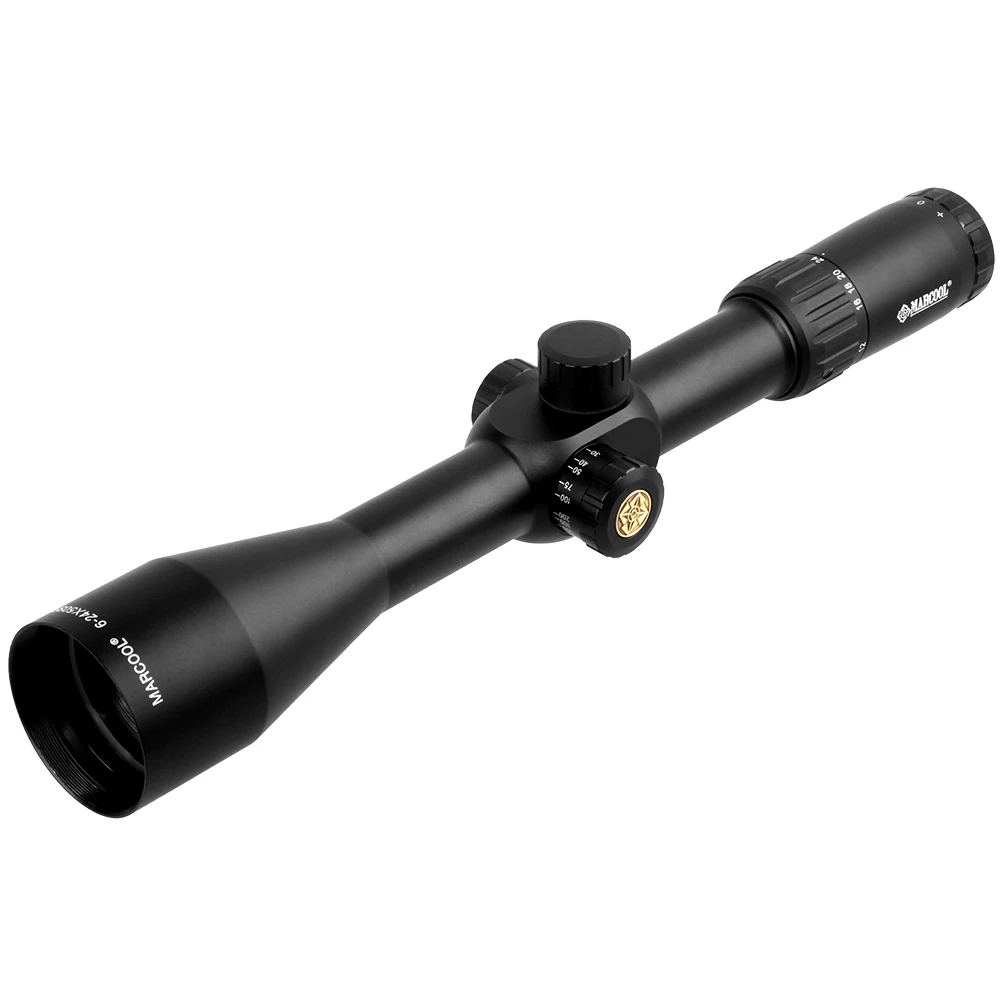 

Long Range Finder Riflescopes Marcool 6-24x50 FFP SF Re-Zero Tactical Gunsight .308 Rifle Scope