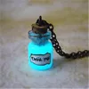 Alice in Wonderland inspired Necklace Glow In The Dark Drink Me Necklace Fantasy Glowing Jewelry