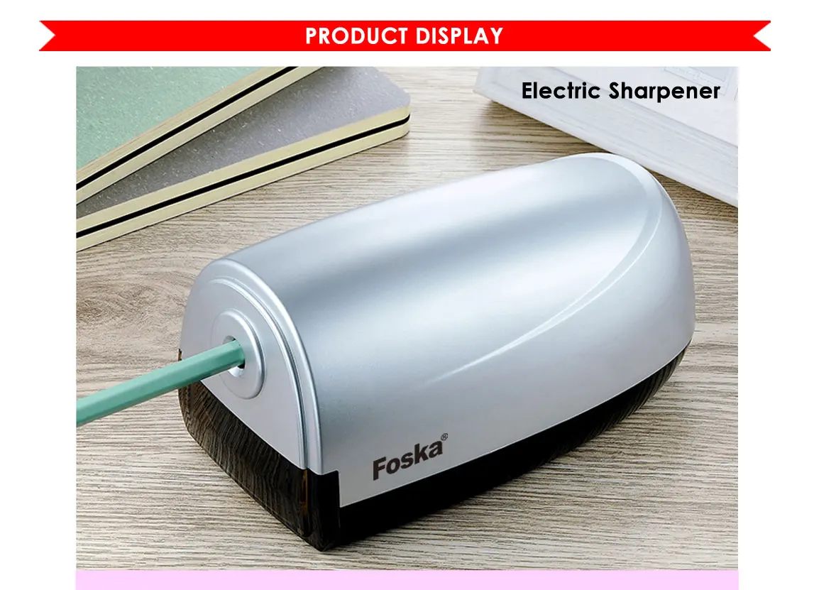 Foska Low Noise Automatic Induction Electric Pencil Sharpener For