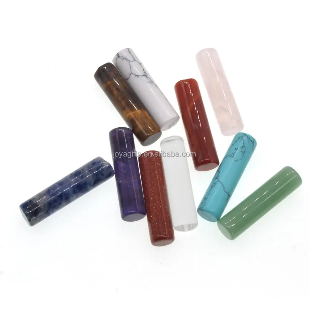 

Wholesale natural semi precious beads 10x18MM cylinder, jewelry without holes.