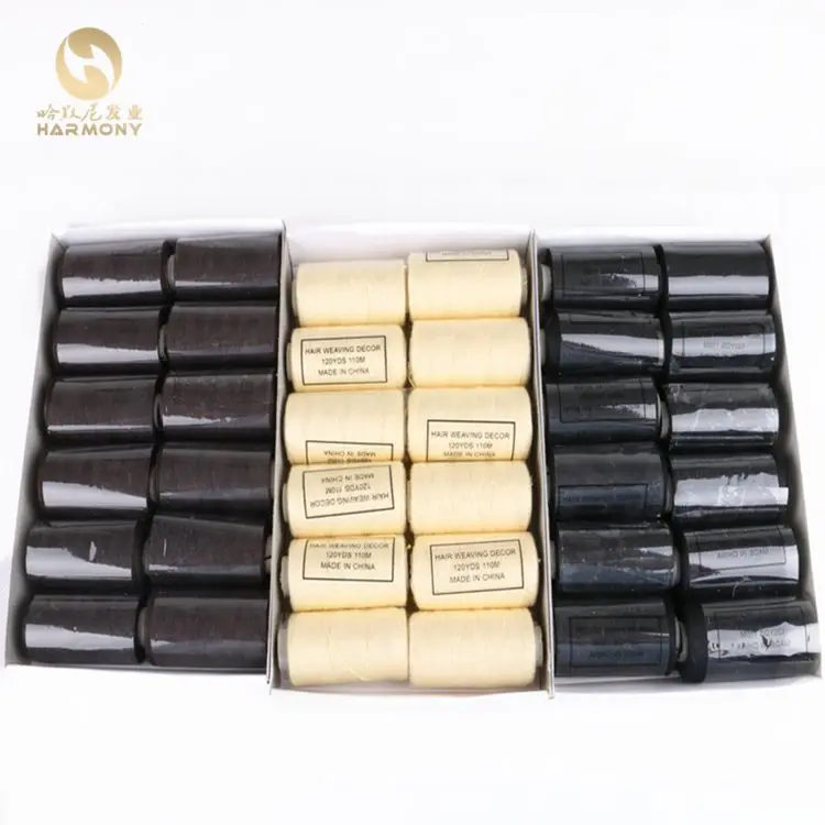 HARMONY 5 Colors Nylon Sewing Thread FOR Hair Weaving & Braiding Hair Extensions