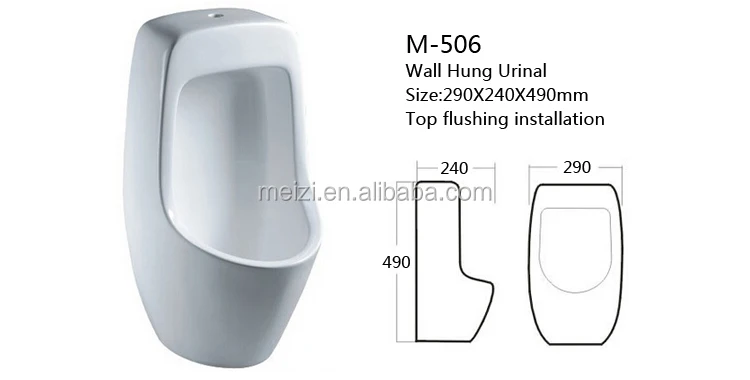 Male urinal partition ceramic wall mounted urinal