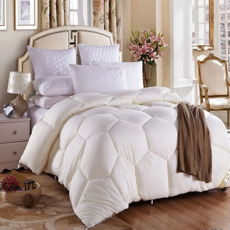 Premium White Goose Down Alternative Embossed Overfilled Comforter