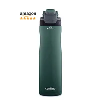 

Contigo 2063296 Autoseal Chill Water Bottle, 24 oz, dual-wall vacuum insulation keeps drinks cold up to 28 hours,AUTOSEAL button