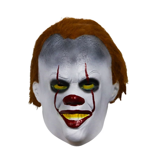 Máscara de Halloween Assustador Pennywise Palhaço Assustador Cara Cheia  Fantasia Festa Festival Cosplay Decoração Adereço para Adultos