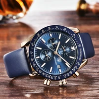 

BENYAR 5140 Mens Classic Charm Quartz Leather Strap Watches Fashion Chronograph Date Time Display Wristwatch