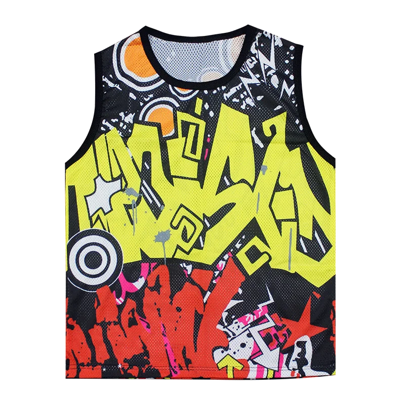 

Summer Child Boy Tank Top Printed Vest for Boy Oversized Tops, Black;striped;orange;blue;green