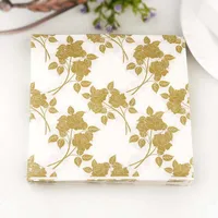 

Disposable Golden Leaf Printed Napkin Wedding kids Birthday Party decor Tissue Paper Guest Towels Baby Shower Party Supply