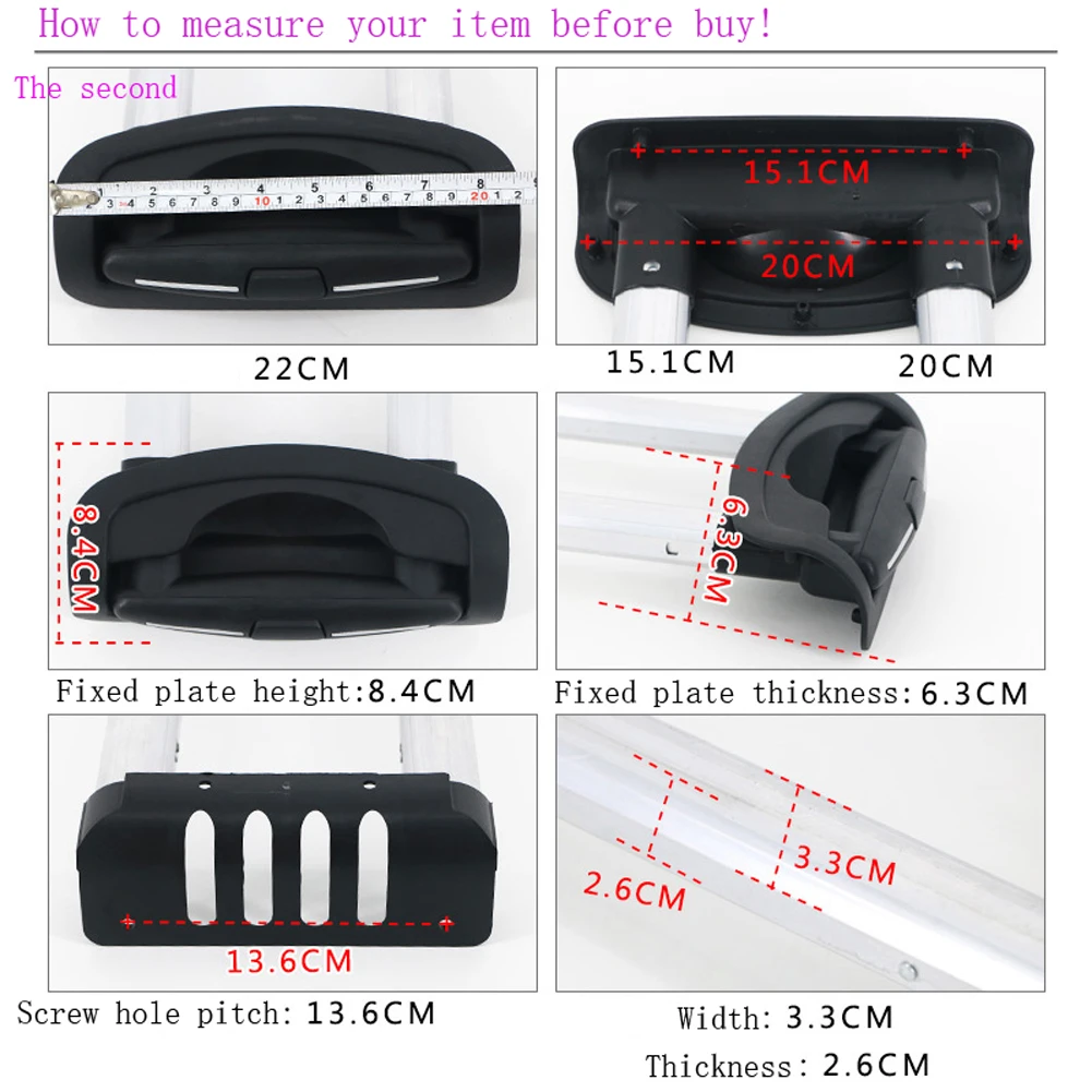 Baluue Set Di 4 Ruote Universali Rimovibili Per Valigia - Ricambio In Nylon E PVC Nero - Facili Da Installare Per Bagagli Da Viaggio