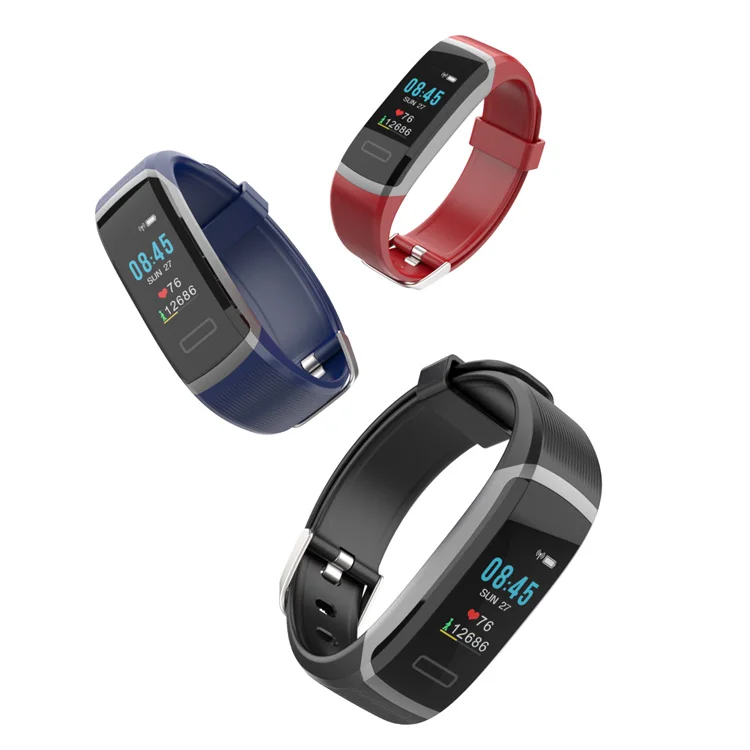 

2018 Best Selling Sport Bracelet Smart Watch, Black/ blue/red