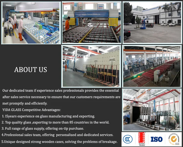 12.38mm color pvb tempered laminated glass from guangzhou glass manufaturter