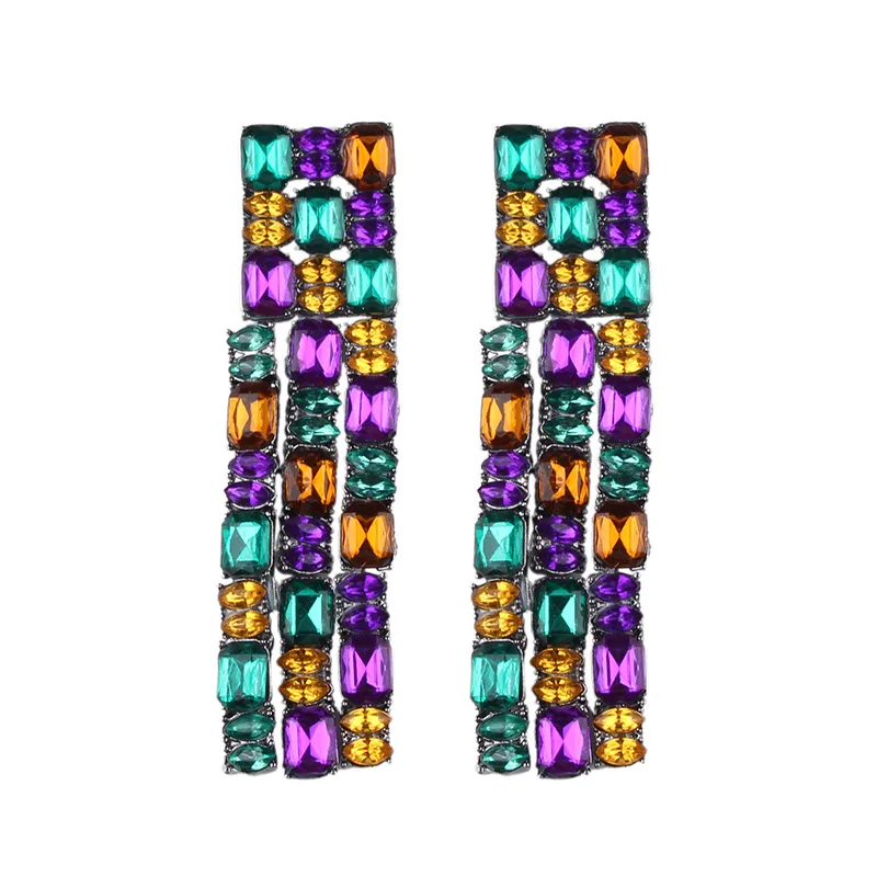 

Hot long rhinestone earrings new model earring, N/a