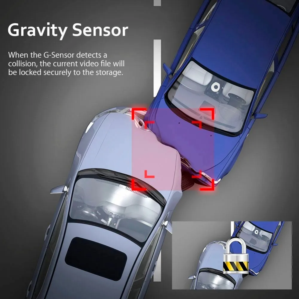 4.3 Inch 1080p Dual Lens Backup Auto Side Rear View Car Mirror Camera