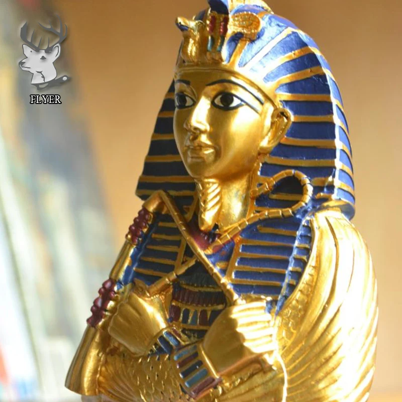 Home Decoration Resin Figure Gifts Fiberglass Egyptian Pharaoh Statue