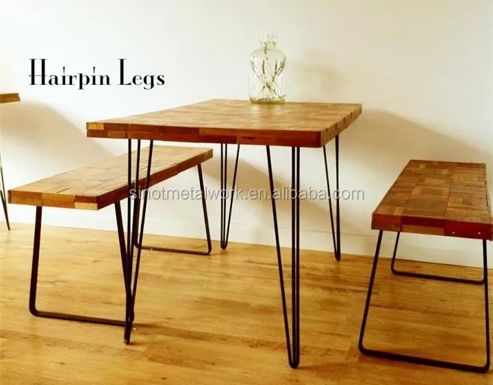 wrought iron hairpin table legs