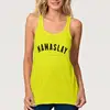65% poly 35% viscose Printed Logo Letters namaslay funny Printing Sports Running exercise work out yoga tank top