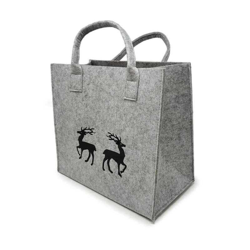 

2019 wholesale felt tote bag handbag organizer for shopping, Light grey