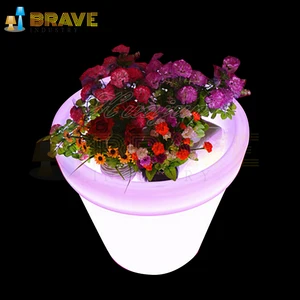 Image of Led lighting-flower pots fit for indoor and outdoor decoration, fit for planting flowers