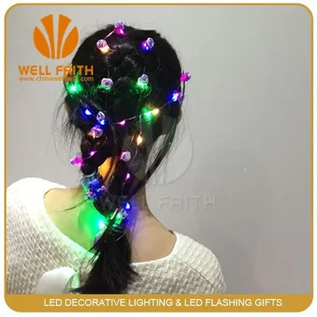 Led Light String Hair Decoration With Small Flower Clip Buy Home