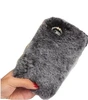 Bling crystal warn real rabbit fur case for iPhone 7, for iPhone 7 plus