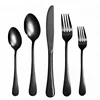20-piece Black Silverware Set Flatware Cutlery Stainless Steel Matte Metal Utensils Group Serves 4